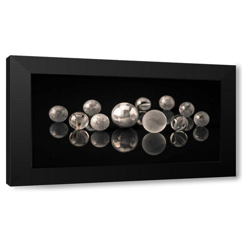 AF20150227 Marbles 123C03 Black Modern Wood Framed Art Print with Double Matting by Frank, Assaf