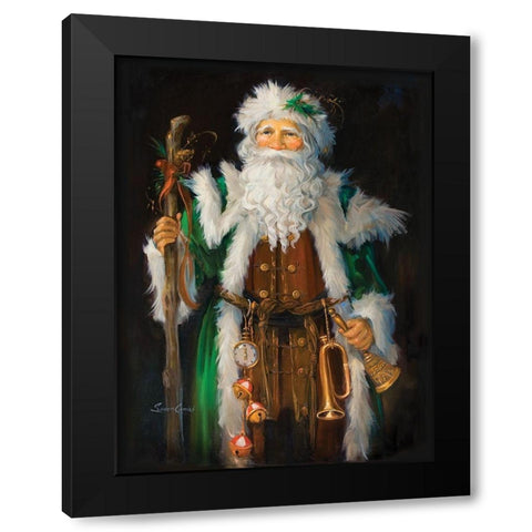Mountainland Santa Black Modern Wood Framed Art Print with Double Matting by Comish, Susan