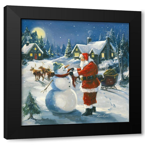 One Chilly Night Black Modern Wood Framed Art Print by Comish, Susan