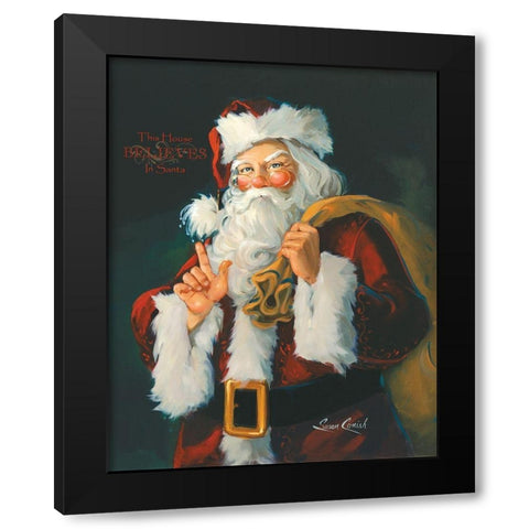 This House Believes Black Modern Wood Framed Art Print by Comish, Susan