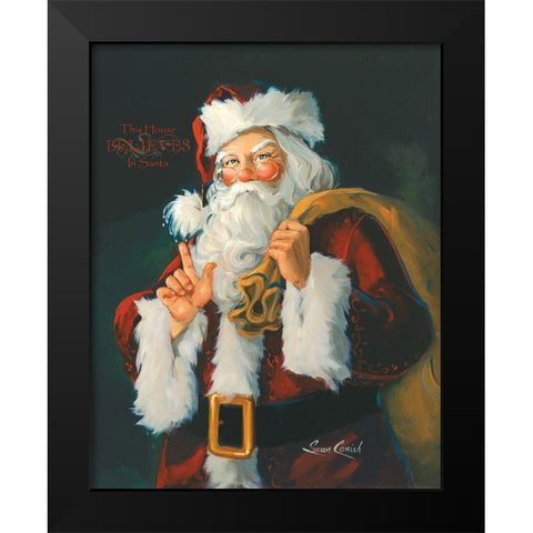 This House Believes Black Modern Wood Framed Art Print by Comish, Susan