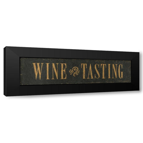 Wine Tasting Black Modern Wood Framed Art Print by Marrott, Stephanie