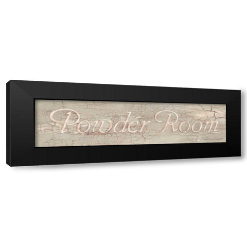 Powder Room Black Modern Wood Framed Art Print with Double Matting by Marrott, Stephanie