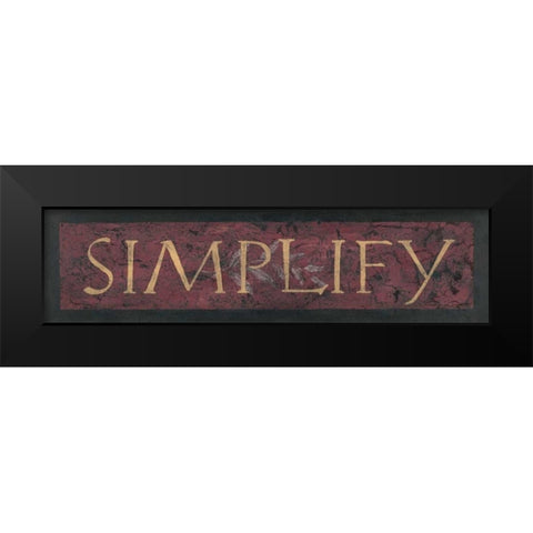 Simplify Black Modern Wood Framed Art Print by Marrott, Stephanie