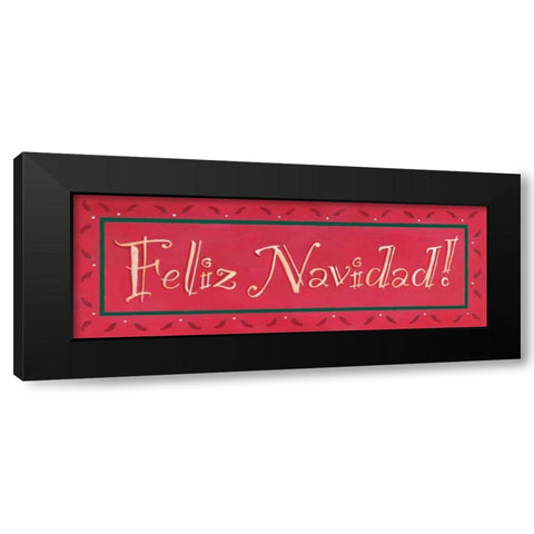 Feliz Navidad Black Modern Wood Framed Art Print with Double Matting by Marrott, Stephanie