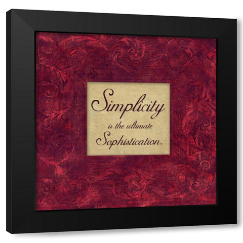 Simplicity Black Modern Wood Framed Art Print with Double Matting by Marrott, Stephanie