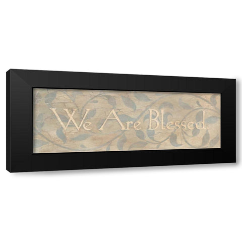 We Are Blessed Black Modern Wood Framed Art Print with Double Matting by Marrott, Stephanie