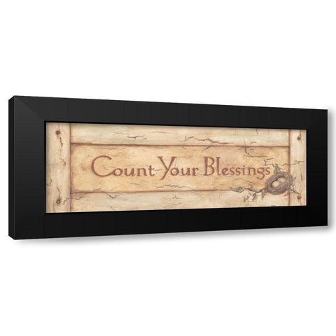 Count Your Blessings Black Modern Wood Framed Art Print with Double Matting by Marrott, Stephanie