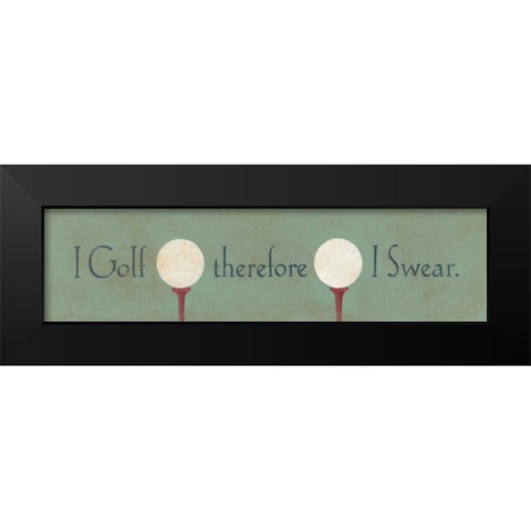 I Golf Black Modern Wood Framed Art Print by Marrott, Stephanie