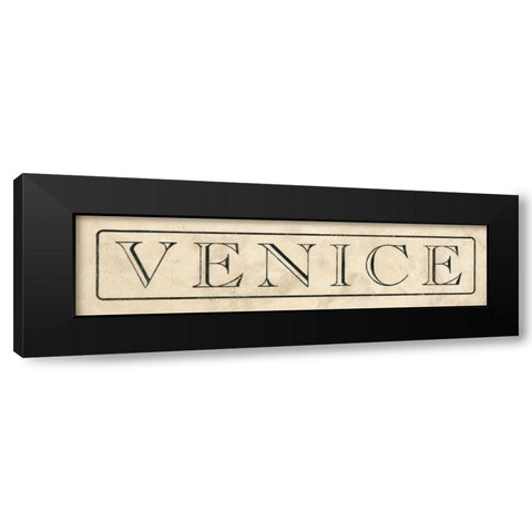 Venice Black Modern Wood Framed Art Print with Double Matting by Marrott, Stephanie