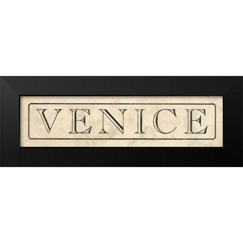Venice Black Modern Wood Framed Art Print by Marrott, Stephanie