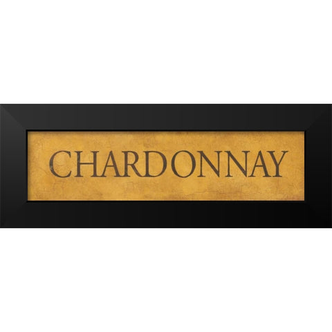 Chardonnay Black Modern Wood Framed Art Print by Marrott, Stephanie