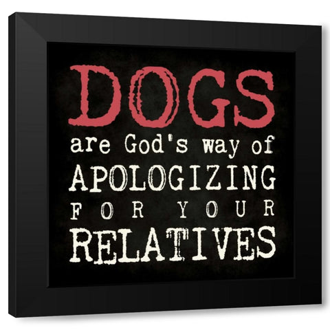 Dogs Are Black Modern Wood Framed Art Print with Double Matting by Marrott, Stephanie