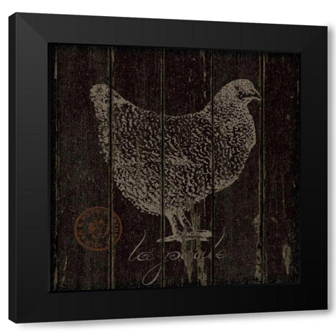 Poule Black Modern Wood Framed Art Print by Marrott, Stephanie