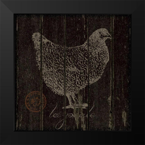Poule Black Modern Wood Framed Art Print by Marrott, Stephanie