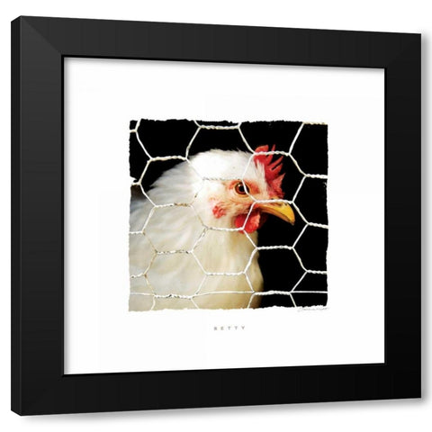 Betty Black Modern Wood Framed Art Print by Marrott, Stephanie