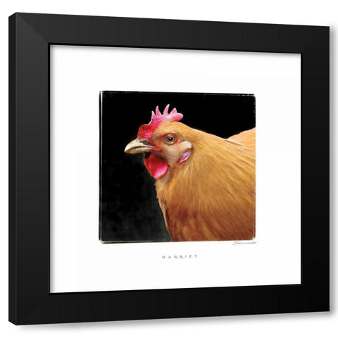 Harriet Black Modern Wood Framed Art Print with Double Matting by Marrott, Stephanie