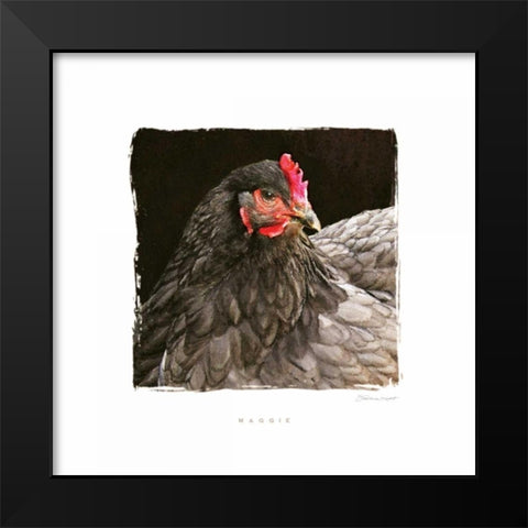 Maggie Black Modern Wood Framed Art Print by Marrott, Stephanie