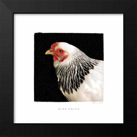 Miss Priss Black Modern Wood Framed Art Print by Marrott, Stephanie