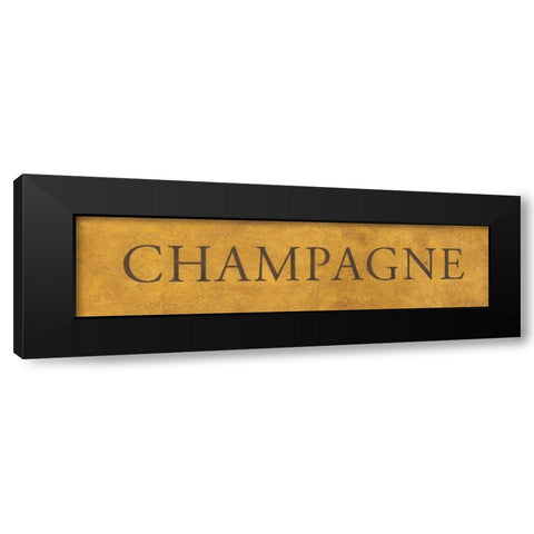 Champagne Black Modern Wood Framed Art Print by Marrott, Stephanie