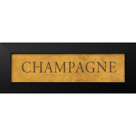 Champagne Black Modern Wood Framed Art Print by Marrott, Stephanie