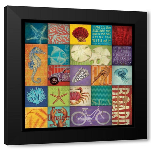 Coastal Bliss Black Modern Wood Framed Art Print with Double Matting by Marrott, Stephanie