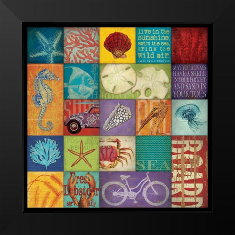 Coastal Bliss Black Modern Wood Framed Art Print by Marrott, Stephanie