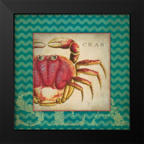 Crab Black Modern Wood Framed Art Print by Marrott, Stephanie