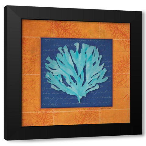 Seaweed Black Modern Wood Framed Art Print by Marrott, Stephanie