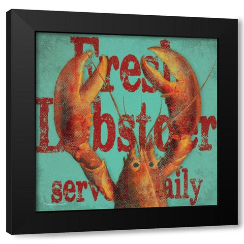 Lobster Dinner Black Modern Wood Framed Art Print by Marrott, Stephanie