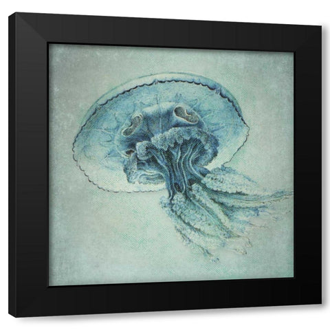 Blue Jelly Black Modern Wood Framed Art Print by Marrott, Stephanie