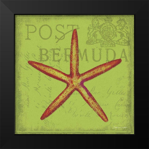 Funky Starfish Black Modern Wood Framed Art Print by Marrott, Stephanie