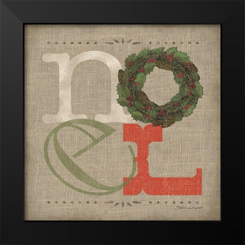 Noel Black Modern Wood Framed Art Print by Marrott, Stephanie