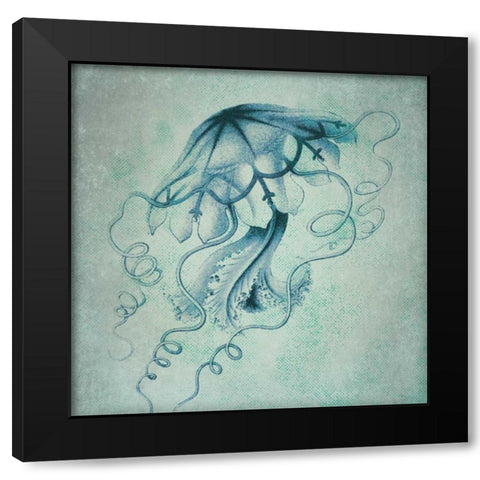 Jelly Fish III Black Modern Wood Framed Art Print by Marrott, Stephanie