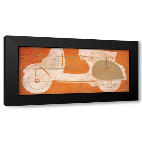 Scooter Black Modern Wood Framed Art Print by Marrott, Stephanie