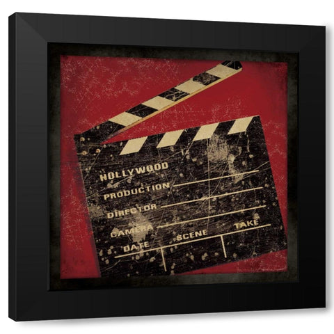 Clapper Black Modern Wood Framed Art Print with Double Matting by Marrott, Stephanie