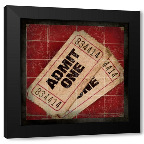 Tickets Black Modern Wood Framed Art Print by Marrott, Stephanie