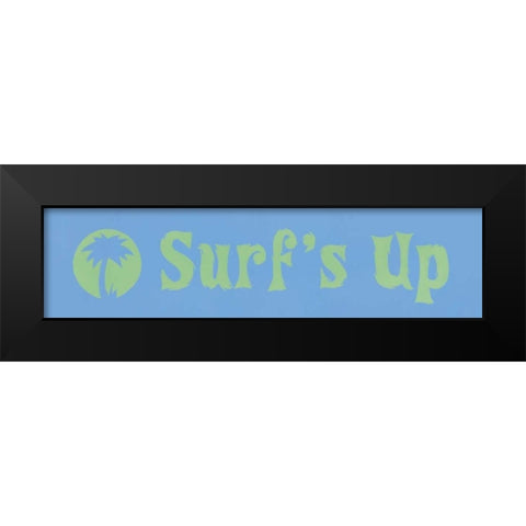 Surfs Up Black Modern Wood Framed Art Print by Marrott, Stephanie