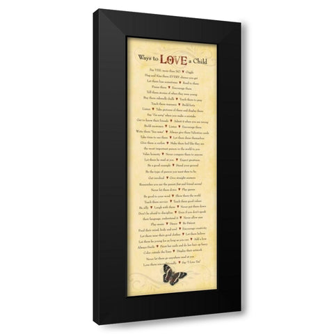 Love a Child Black Modern Wood Framed Art Print with Double Matting by Marrott, Stephanie