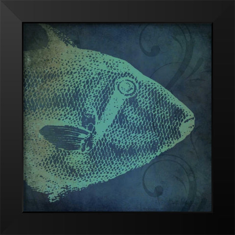 Fish I Black Modern Wood Framed Art Print by Marrott, Stephanie