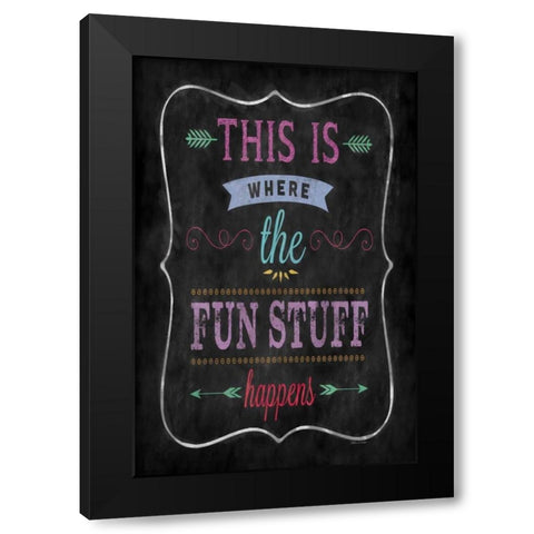 Fun Stuff Black Modern Wood Framed Art Print with Double Matting by Marrott, Stephanie