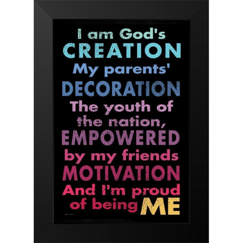 Being Me Black Modern Wood Framed Art Print by Marrott, Stephanie