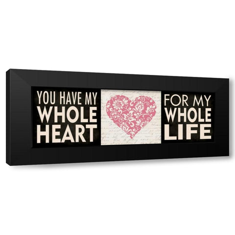 Whole Heart Black Modern Wood Framed Art Print with Double Matting by Marrott, Stephanie