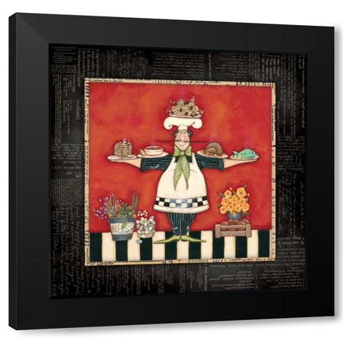 Overachiever Chef Black Modern Wood Framed Art Print by Marrott, Stephanie