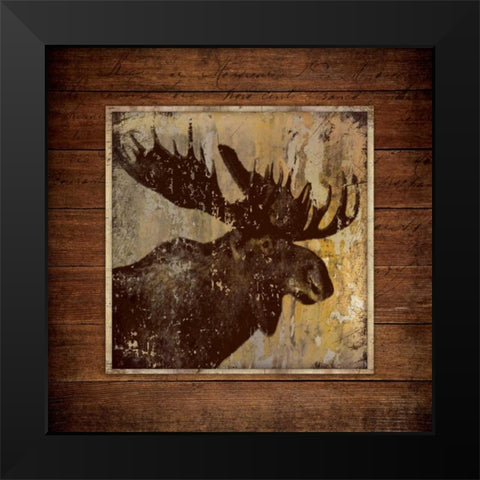 Moose Portrait Black Modern Wood Framed Art Print by Marrott, Stephanie