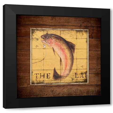 On the Line Black Modern Wood Framed Art Print with Double Matting by Marrott, Stephanie