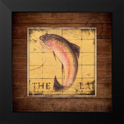 On the Line Black Modern Wood Framed Art Print by Marrott, Stephanie