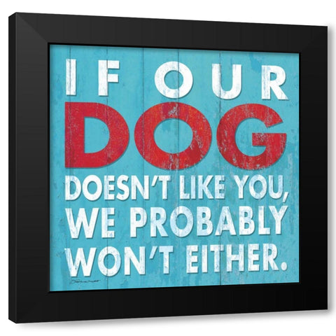 Our Dog Black Modern Wood Framed Art Print by Marrott, Stephanie
