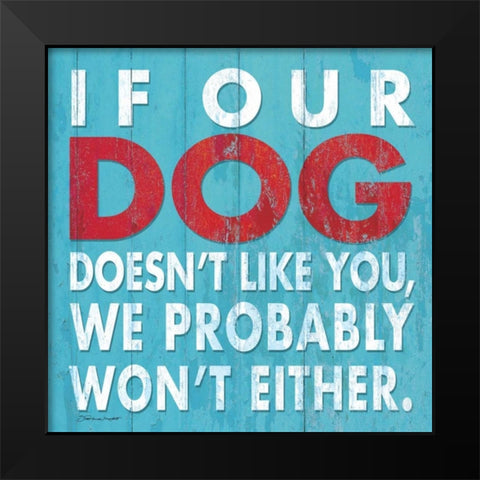 Our Dog Black Modern Wood Framed Art Print by Marrott, Stephanie