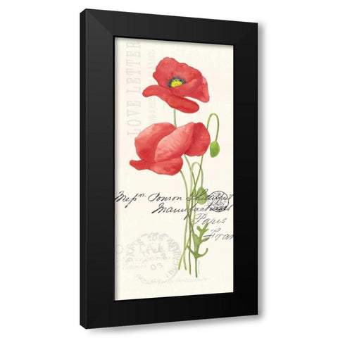 Poppy I Black Modern Wood Framed Art Print with Double Matting by Marrott, Stephanie